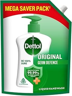 Dettol Liquid Handwash Refill - Original Hand Wash- 1350ml | Germ Defence Formula | 10x Better Germ Protection