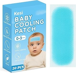 KESI Ornaments 20 Pcs Cooling Patches for Fever Discomfort Reducer Kids Cool Pads Soothe Headache Pain Baby Pad Cold Gel Patch Relief Pain Instant Cooling Patch