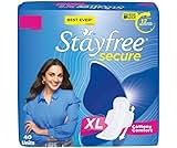 Stayfree Secure XL Sanitary Pads For Women, 40 Pads, Cottony Soft Cover